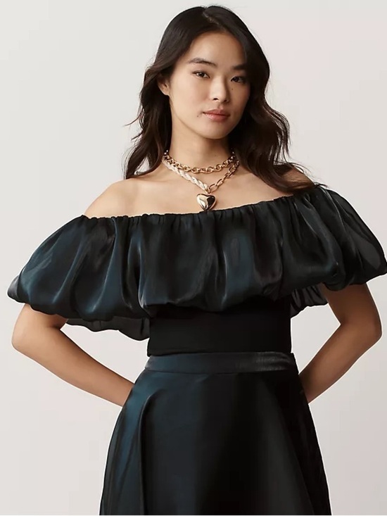Anthropologie Tops - NWT ANTHROPOLOGIE Off-Shoulder Bubble Blouse M